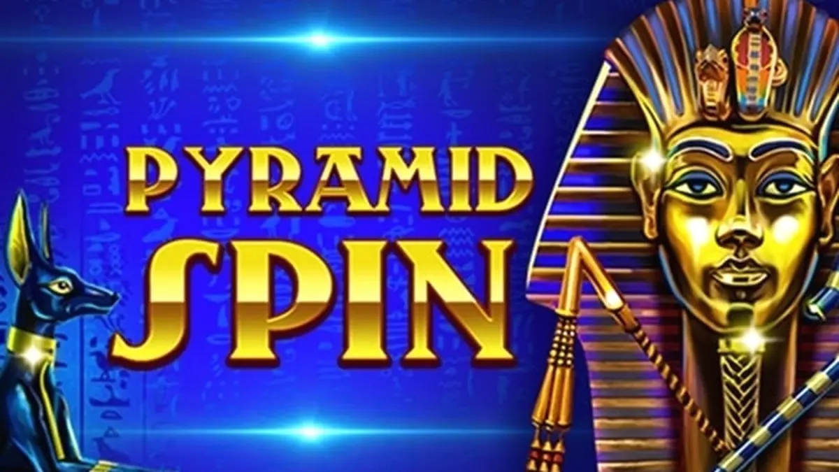 Tampilan visual mesin slot Pyramid Spin dengan latar belakang piramida kuno