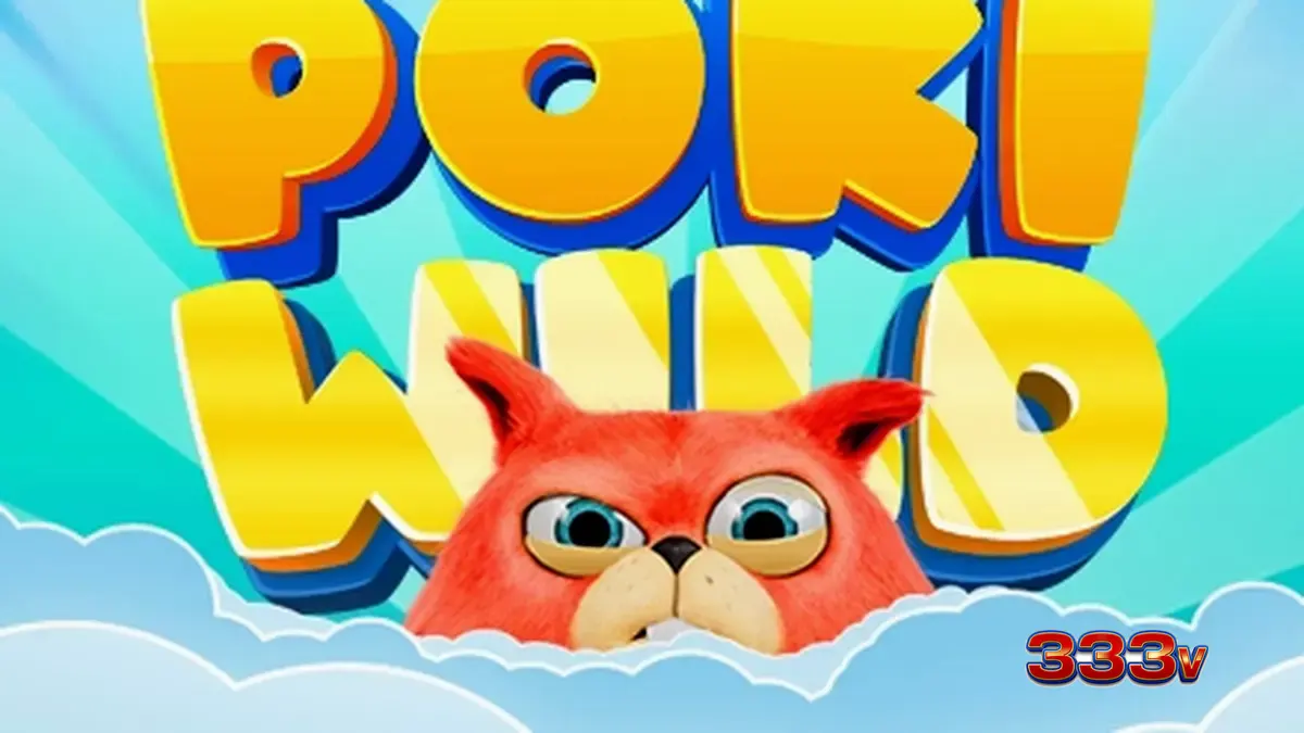 Tampilan layar permainan slot Poki Wild dengan desain arcade yang klasik